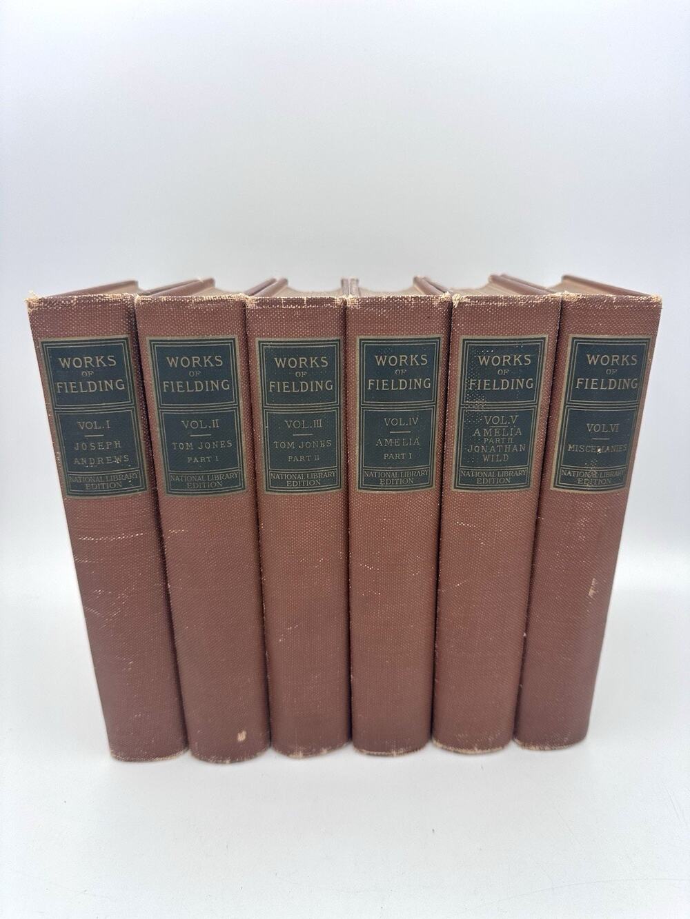 Works of Henry Fielding National Library Edition 6 Vol Set Bigelow, Brown & Co